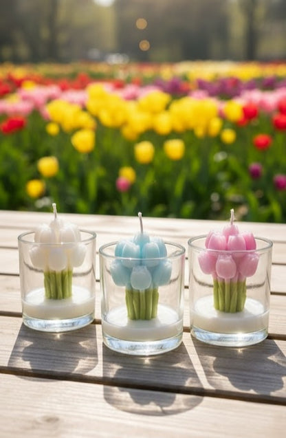 Vela Aromática Buquê de Tulipas