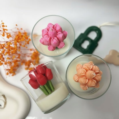 Vela Aromática Buquê de Tulipas