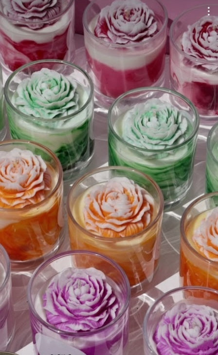 Vela Aromática Luxo de Peônia Marmorizada