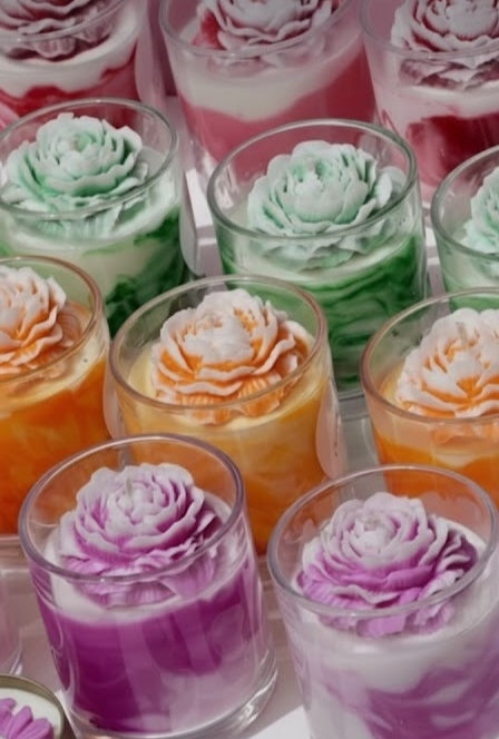 Vela Aromática Luxo de Peônia Marmorizada