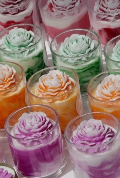 Vela Aromática Luxo de Peônia Marmorizada