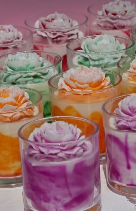 Vela Aromática Luxo de Peônia Marmorizada