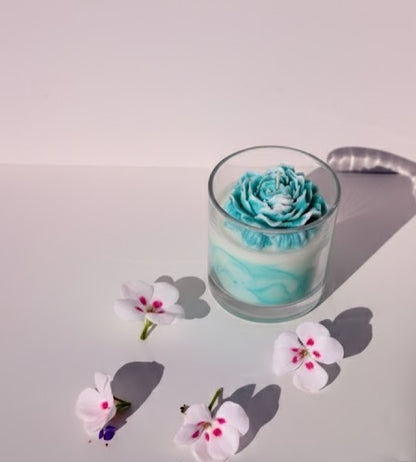 Vela Aromática Luxo de Peônia Marmorizada
