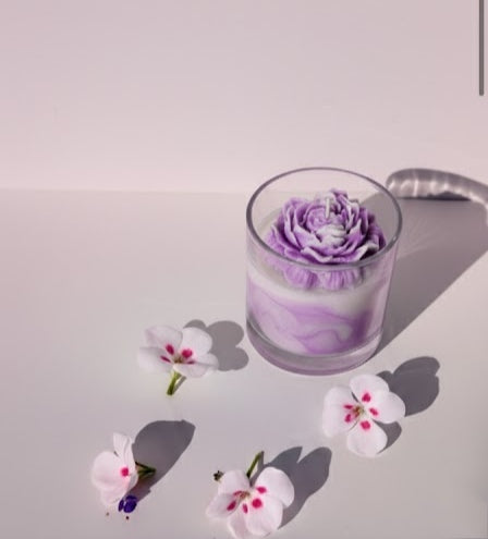 Vela Aromática Luxo de Peônia Marmorizada