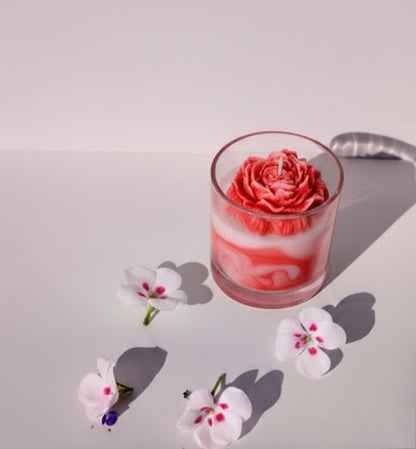 Vela Aromática Luxo de Peônia Marmorizada