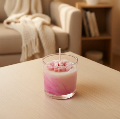 Vela Aromática Flor de Cerejeira Marmorizada