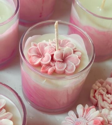 Vela Aromática Flor de Cerejeira Marmorizada