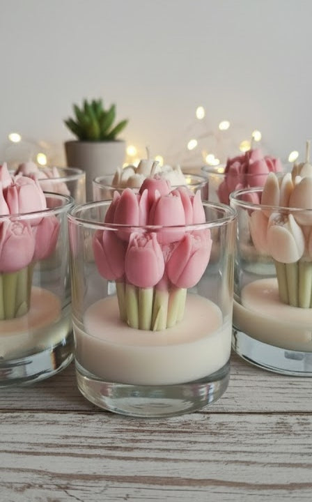 Vela Aromática Buquê de Tulipas