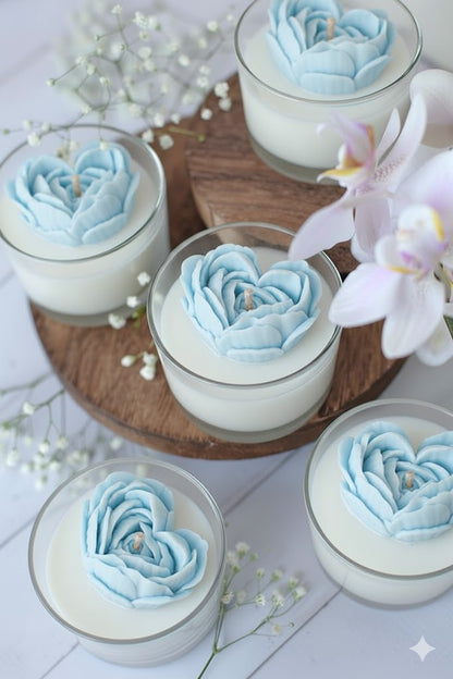 Vela Aromática Coração em Rosas