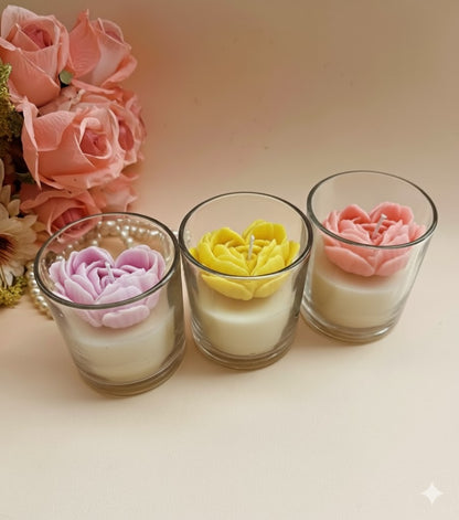 Vela Aromática Coração em Rosas