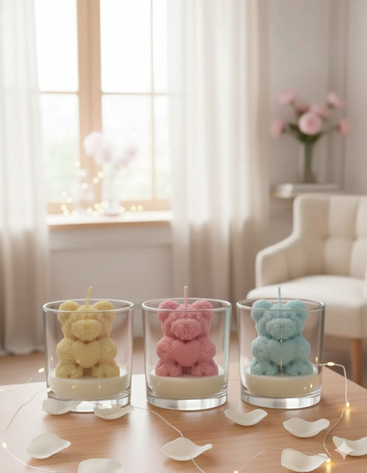 Vela Aromática Ursinho Florido