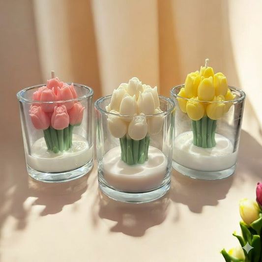 Vela Aromática Buquê de Tulipas