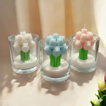 Vela Aromática Buquê de Tulipas