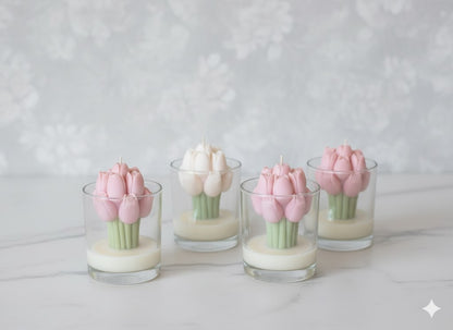 Vela Aromática Buquê de Tulipas
