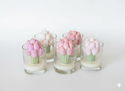Vela Aromática Buquê de Tulipas