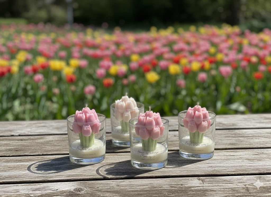 Vela Aromática Buquê de Tulipas