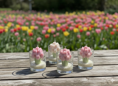 Vela Aromática Buquê de Tulipas