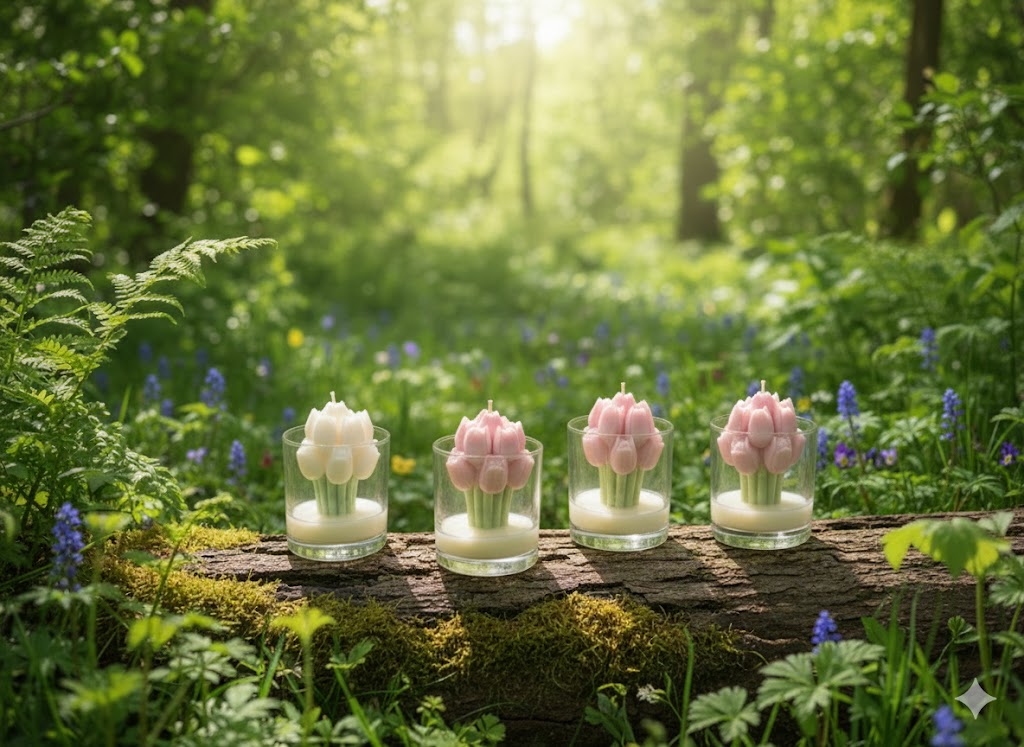 Vela Aromática Buquê de Tulipas