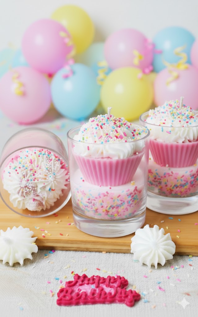 Vela Aromática Happy Birthday Cupcake
