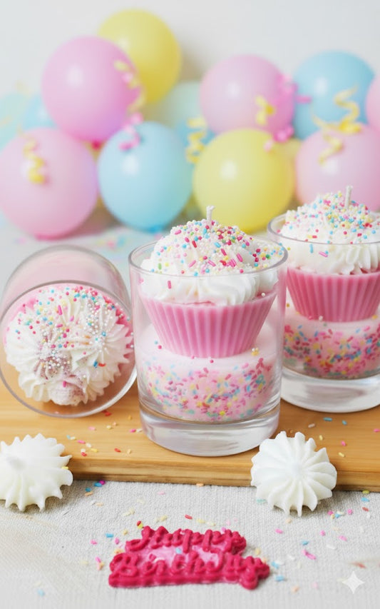 Vela Aromática Happy Birthday Cupcake