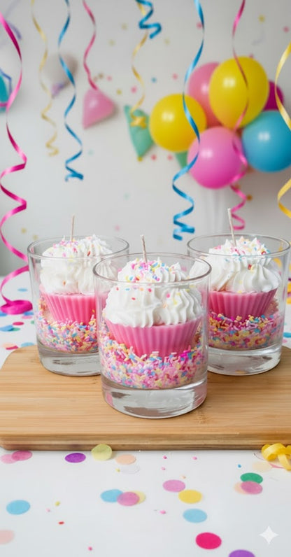 Vela Aromática Happy Birthday Cupcake