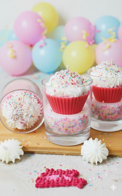 Vela Aromática Happy Birthday Cupcake