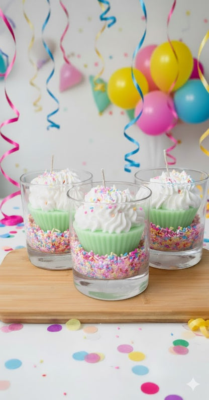 Vela Aromática Happy Birthday Cupcake