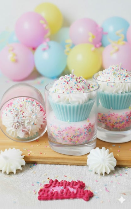 Vela Aromática Happy Birthday Cupcake