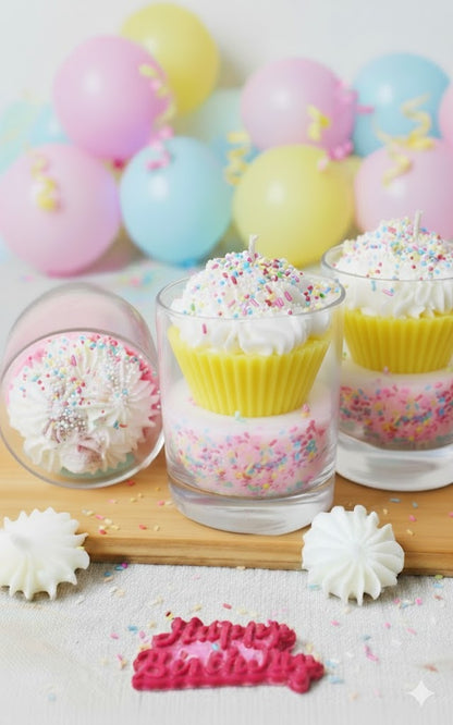 Vela Aromática Happy Birthday Cupcake